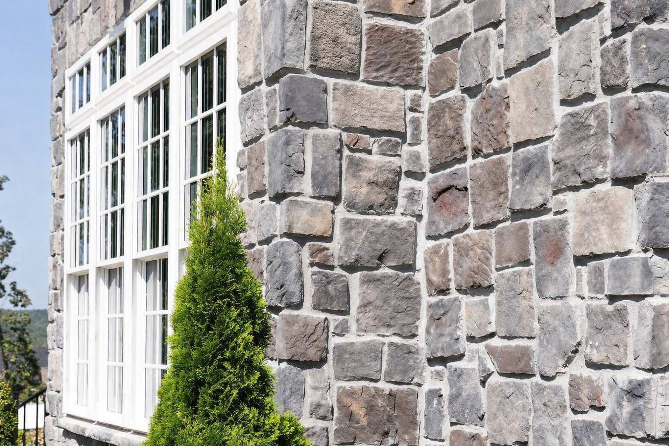 Stone veneer installation